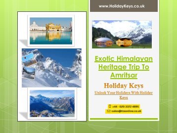 Exotic Himalayan Heritage Trip To Amritsar - HolidayKeys.co.uk