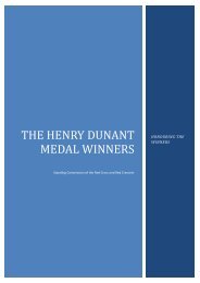 The Henry Dunant Medal Winners