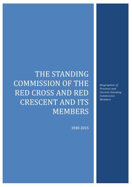 The Standing Commission of the Red Cross and Red Crescent and its Members