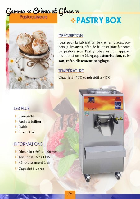 Catalogue produits PASTRYBOX_A5