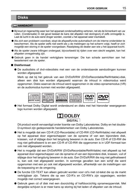 Toyota TNS410 - PZ420-E0333-NL - TNS410 - mode d'emploi