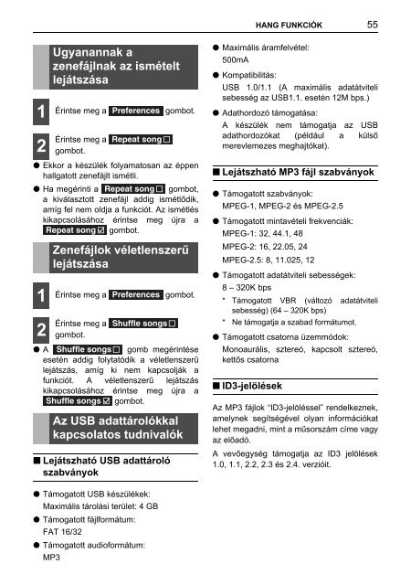 Toyota TNS410 - PZ420-E0333-HU - TNS410 - mode d'emploi