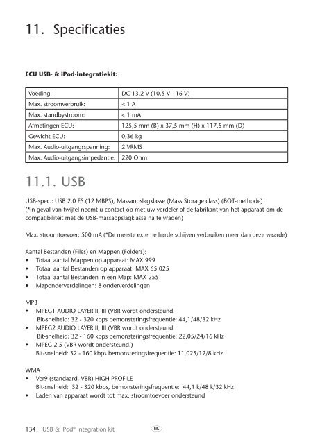 Toyota USB &amp;amp; iPod interface kit - PZ473-00266-00 - USB &amp; iPod interface kit (English, French, German, Dutch, Italian) - mode d'emploi