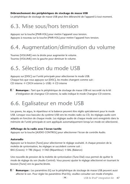 Toyota USB &amp;amp; iPod interface kit - PZ473-00266-00 - USB &amp; iPod interface kit (English, French, German, Dutch, Italian) - mode d'emploi