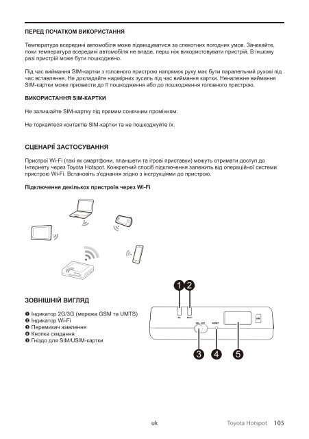 Toyota Toyota Hotspot - PZ49X-X0270-NE - Toyota Hotspot - mode d'emploi