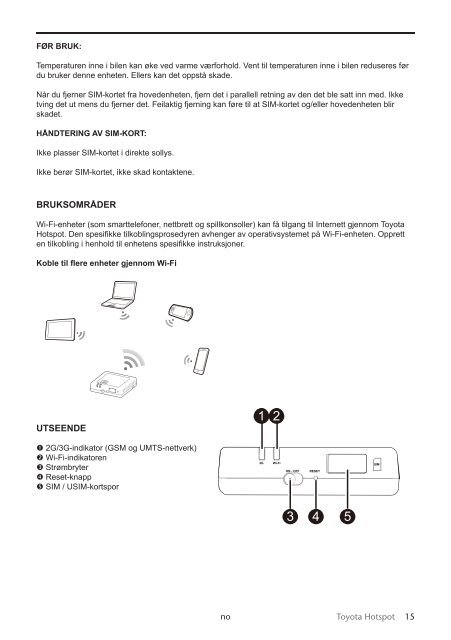 Toyota Toyota Hotspot - PZ49X-X0270-NE - Toyota Hotspot - mode d'emploi