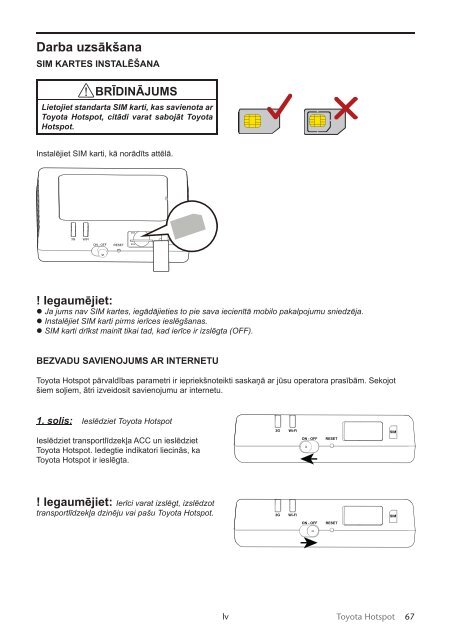 Toyota Toyota Hotspot - PZ49X-X0270-NE - Toyota Hotspot - mode d'emploi