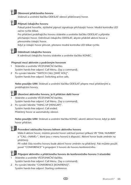 Toyota Bluetooth UIM English Czech Hungarian Polish Russian - PZ420-00295-EE - Bluetooth UIM English Czech Hungarian Polish Russian - mode d'emploi