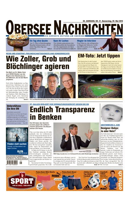 Obersee Nachrichten 26. Mai 2016