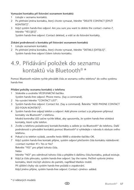 Toyota Bluetooth UIM English Czech Hungarian Polish Russian - PZ420-00295-EE - Bluetooth UIM English Czech Hungarian Polish Russian - mode d'emploi