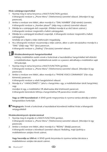 Toyota Bluetooth UIM English Czech Hungarian Polish Russian - PZ420-00295-EE - Bluetooth UIM English Czech Hungarian Polish Russian - mode d'emploi