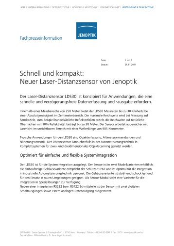 Pressemitteilung (pdf) - Jenoptik AG