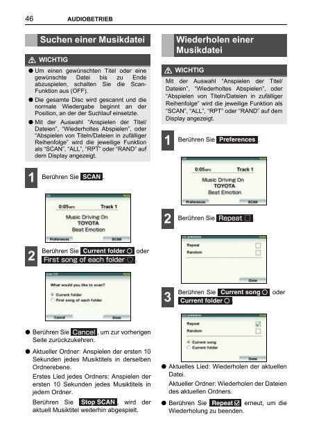 Toyota TNS410 - PZ420-E0333-DE - TNS410 - mode d'emploi