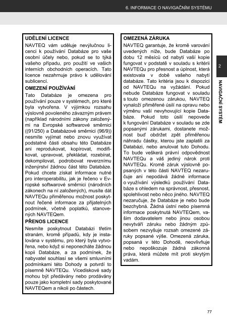 Toyota Toyota Touch &amp;amp; Go - PZ490-00331-*0 - Toyota Touch &amp; Go - Toyota Touch &amp; Go Plus - Czech - mode d'emploi