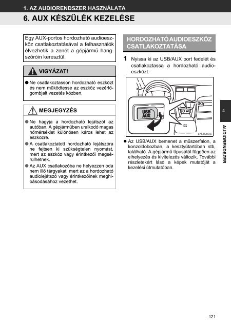 Toyota Toyota Touch &amp;amp; Go - PZ490-00331-*0 - Toyota Touch &amp; Go - Touch &amp; Go Plus - Hungarian - mode d'emploi