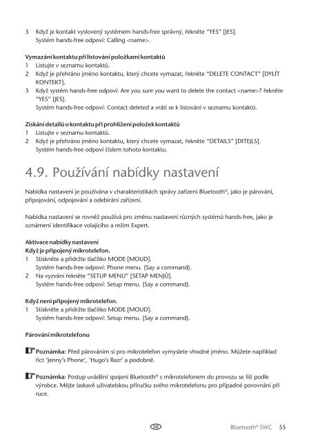 Toyota Bluetooth SWC English Czech Hungarian Polish Russian - PZ420-00293-EE - Bluetooth SWC English Czech Hungarian Polish Russian - mode d'emploi