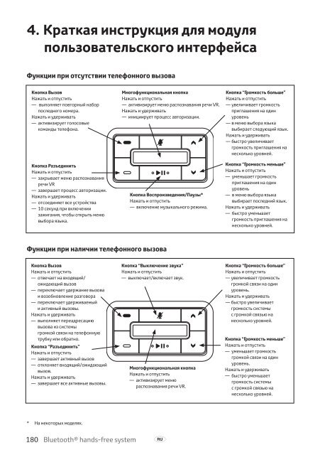 Toyota Bluetooth hands - PZ420-I0291-EE - Bluetooth hands-free system (Czech, English, Hungarian, Polish, Russian) - mode d'emploi