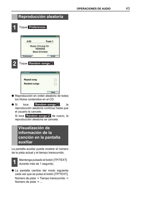 Toyota TNS410 - PZ420-E0333-ES - TNS410 - mode d'emploi