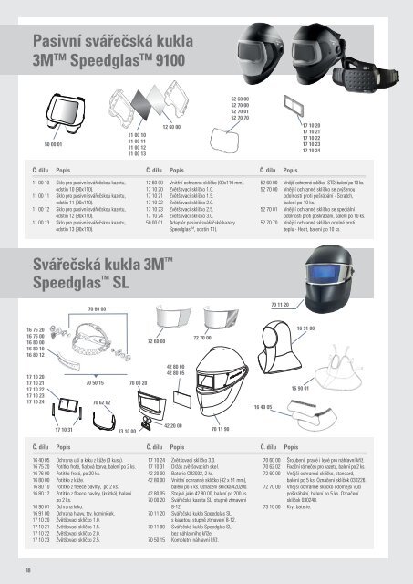 3M Speedglas produktový katalog
