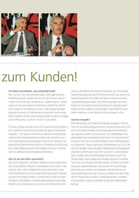 focusMagazin der Jenoptik-Gruppe 2 | 2009 Das ... - Jenoptik AG