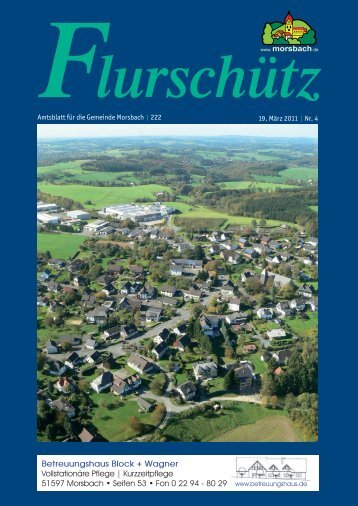 Amtsblatt für die Gemeinde Morsbach | 222 19. März 2011 | Nr. 4