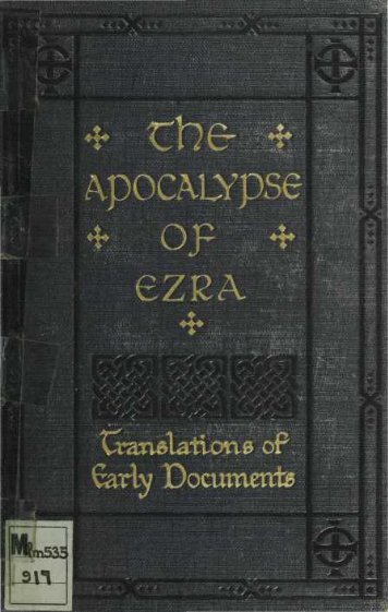 The Apocalypse of Ezra (II Esdras III-XIV)