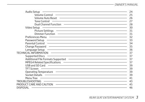 Toyota Rear Entertainment System - Pz462-00207-00 - Rear Entertainment System - English - mode d'emploi