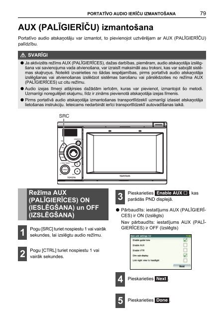 Toyota TNS410 - PZ420-E0333-LV - TNS410 - mode d'emploi