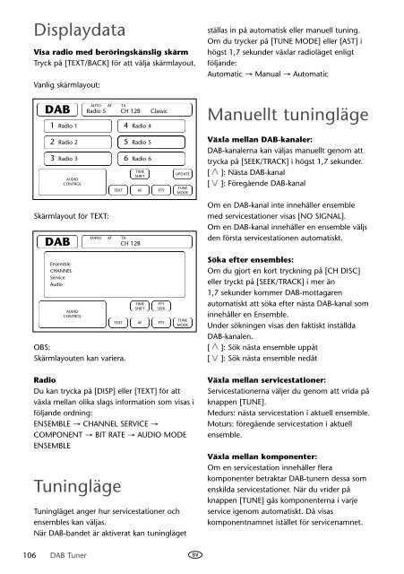 Toyota DAB Tuner - PZ473-J0210-00 - DAB Tuner - mode d'emploi