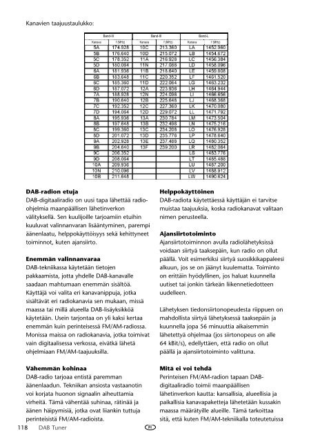 Toyota DAB Tuner - PZ473-J0210-00 - DAB Tuner - mode d'emploi