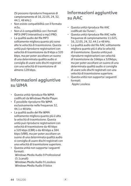 Toyota TAS200 - PZ420-00212-IT - TAS200 (Italian) - mode d'emploi