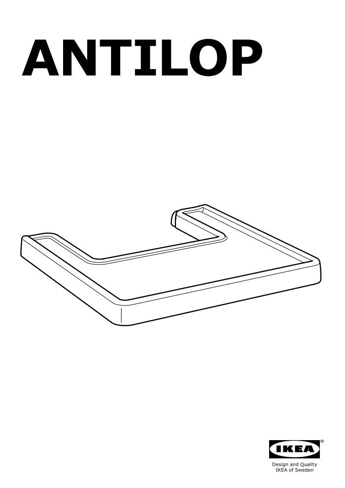 Ikea ANTILOP seggiolone con vassoio - S29067293 - Istruzioni di montaggio