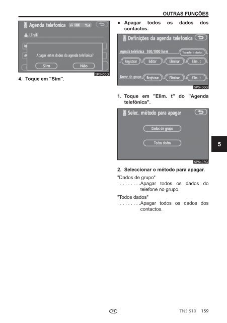 Toyota TNS510 - PZ445-00333-PT - TNS510 (Portugese) - mode d'emploi