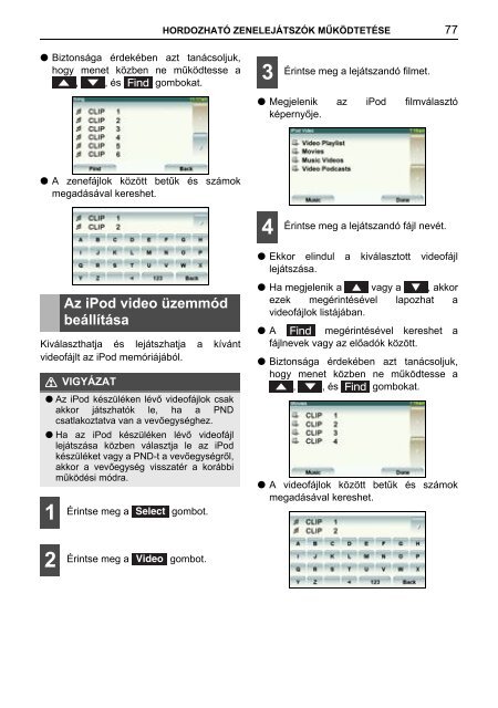 Toyota TNS410 - PZ420-E0333-HU - TNS410 - mode d'emploi