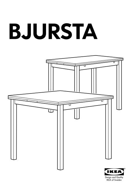 Ikea BJURSTA Tavolo Allungabile - 10116811 - Istruzioni di montaggio