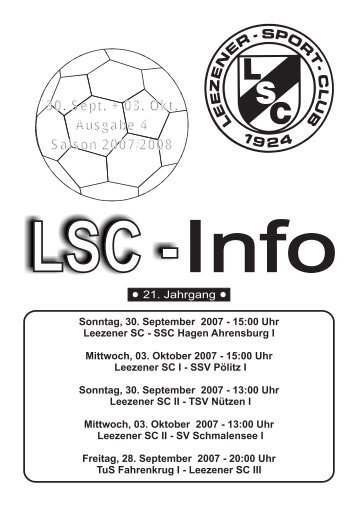 LSC-Info 2007-2008 Ausgabe4 - Leezener SC