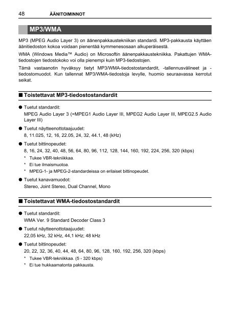 Toyota TNS410 - PZ420-E0333-FI - TNS410 - mode d'emploi