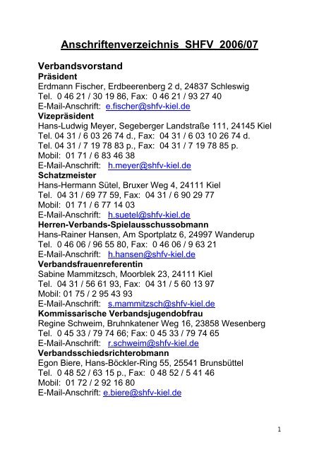 Kreis Kiel - Schleswig-Holsteinischer Fussballverband eV