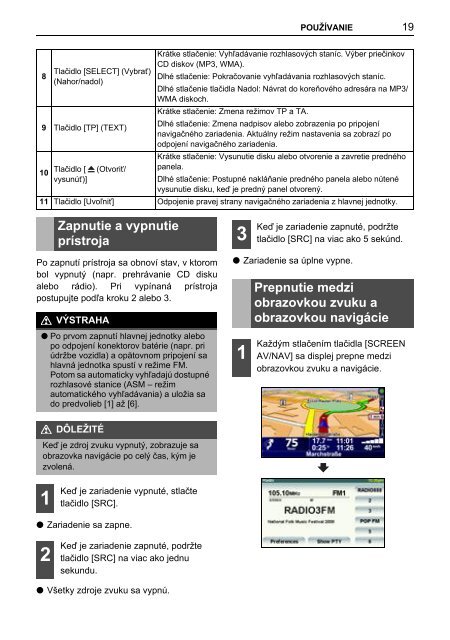 Toyota TNS410 - PZ420-E0333-SK - TNS410 - mode d'emploi