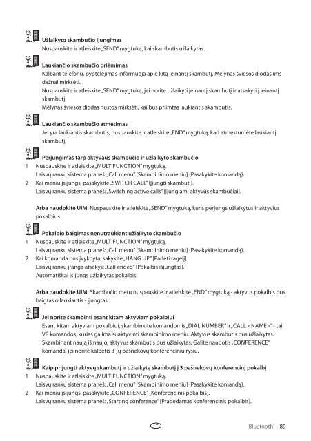 Toyota Bluetooth UIM English Russian Lithuanian Latvian Estonian - PZ420-00292-BE - Bluetooth UIM English Russian Lithuanian Latvian Estonian - mode d'emploi