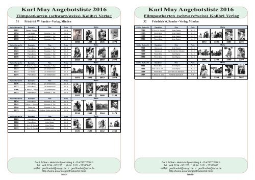 Angebotsliste Mai 2016