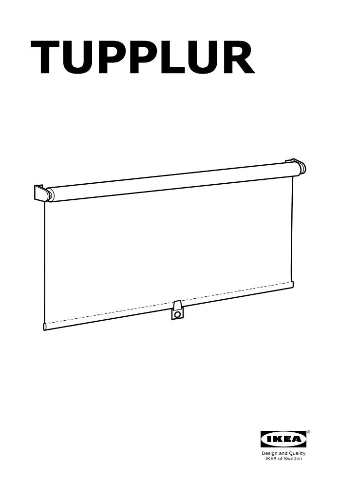Ikea TUPPLUR tenda a rullo oscurante - 10290532 - Istruzioni di montaggio