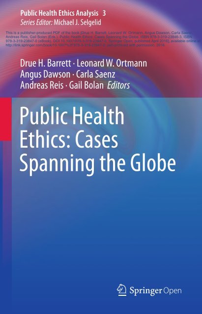 Public Health Ethics Cases Spanning the Globe