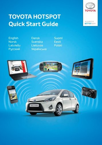 Toyota Toyota Hotspot - PZ49X-X0270-NE - Toyota Hotspot - mode d'emploi