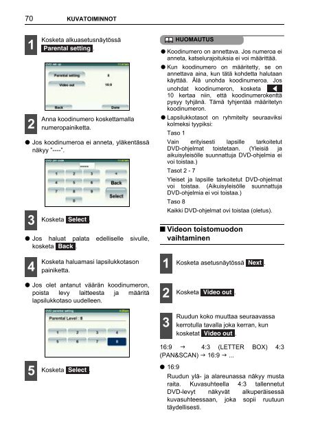 Toyota TNS410 - PZ420-E0333-FI - TNS410 - mode d'emploi