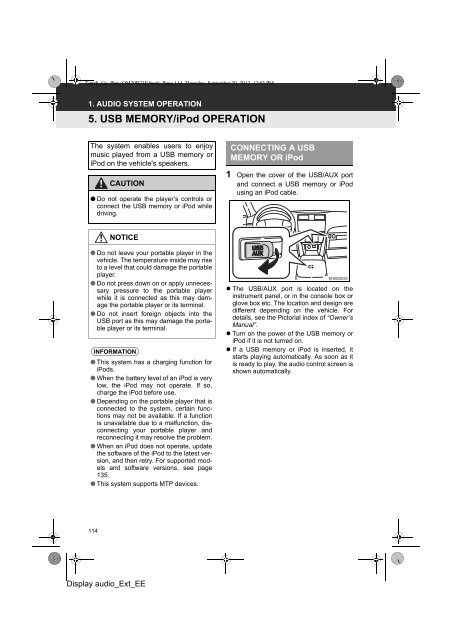 Toyota Toyota Touch &amp;amp; Go - PZ490-00331-*0 - Toyota Touch &amp; Go - Toyota Touch &amp; Go Plus - English - mode d'emploi