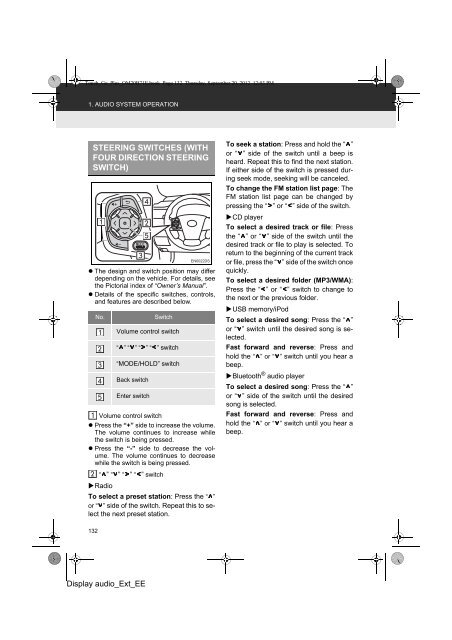 Toyota Toyota Touch &amp;amp; Go - PZ490-00331-*0 - Toyota Touch &amp; Go - Toyota Touch &amp; Go Plus - English - mode d'emploi