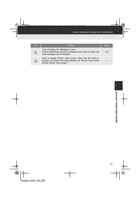 Toyota Toyota Touch &amp;amp; Go - PZ490-00331-*0 - Toyota Touch &amp; Go - Toyota Touch &amp; Go Plus - English - mode d'emploi