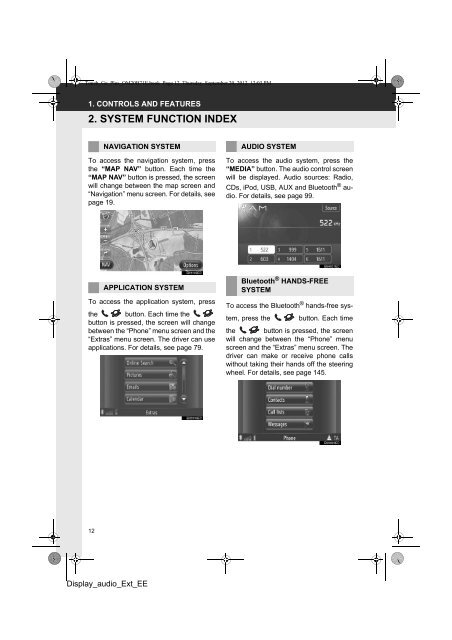 Toyota Toyota Touch &amp;amp; Go - PZ490-00331-*0 - Toyota Touch &amp; Go - Toyota Touch &amp; Go Plus - English - mode d'emploi