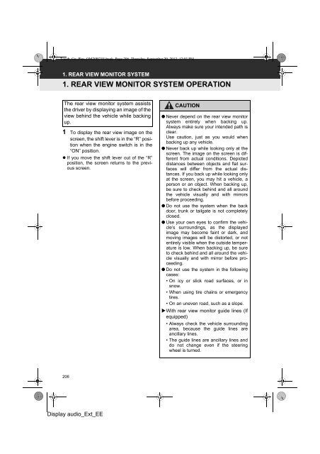 Toyota Toyota Touch &amp;amp; Go - PZ490-00331-*0 - Toyota Touch &amp; Go - Toyota Touch &amp; Go Plus - English - mode d'emploi